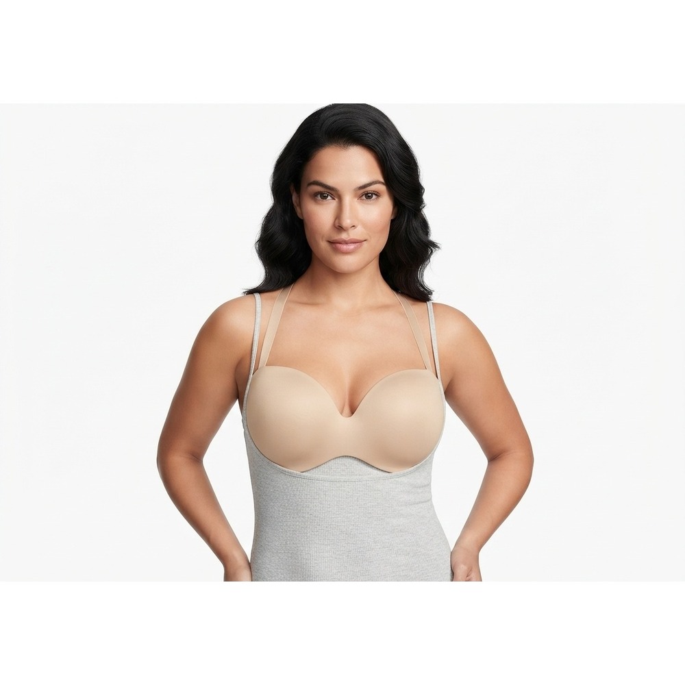 Victoria's Secret Multi-Way Bra Beige Lightly Lined Strapless - 40D